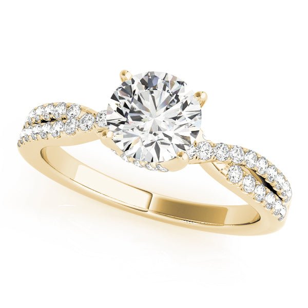Twisted Multi - Row Pavé Shank Engagement Ring - Diamonds By Rothschild