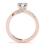 Twisted Multi - Row Pavé Shank Engagement Ring - Diamonds By Rothschild
