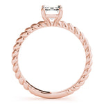 Twisted Shank Emerald Cut Center - Diamonds By Rothschild