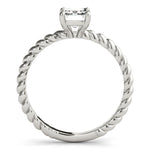 Twisted Shank Emerald Cut Center - Diamonds By Rothschild