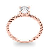 Twisted Shank Oval Center Engagement Ring - Diamonds By Rothschild