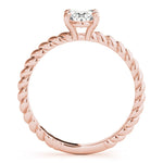 Twisted Shank Oval Center Engagement Ring - Diamonds By Rothschild