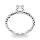 Twisted Shank Oval Center Engagement Ring - Diamonds By Rothschild