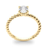 Twisted Shank Oval Center Engagement Ring - Diamonds By Rothschild